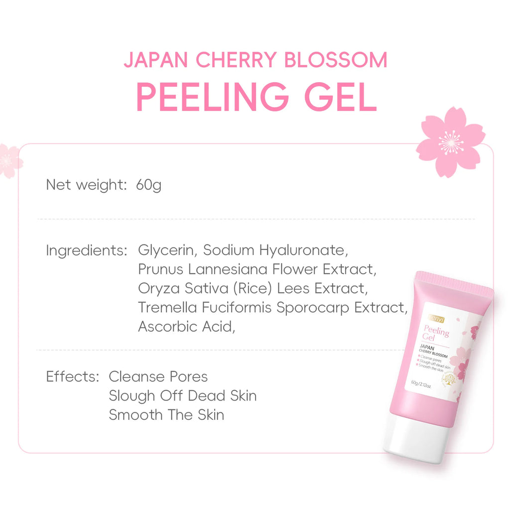 Sakura Gentle Exfoliating Peeling Gel Facial Scrub Moisturizing Nourishing Repair Scrubs Face Cream Beauty Brighten Skin Care