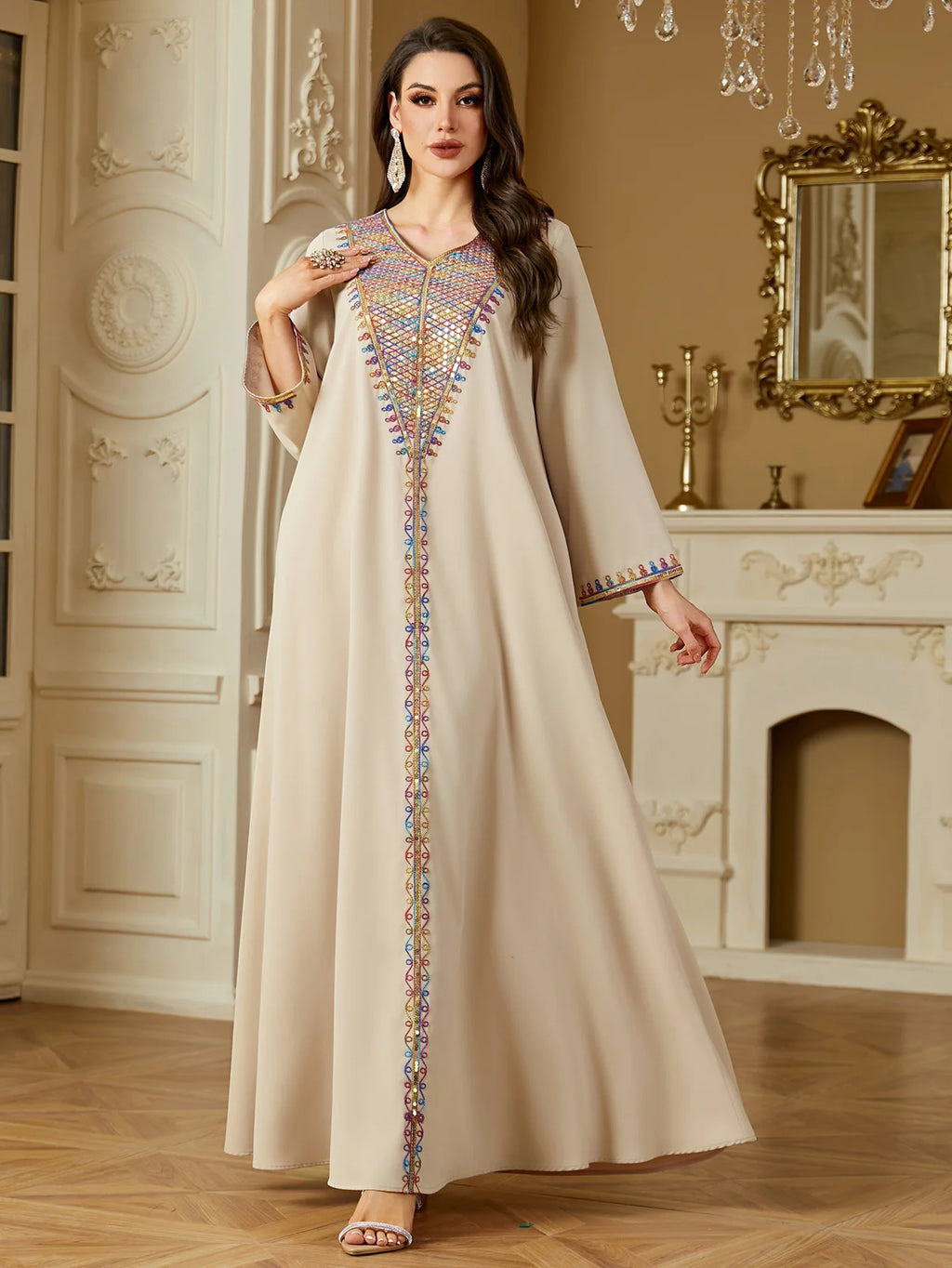 Eid Dress for Women Abaya Embroidery Party Long Dresses Muslim Caftan Robe Jalabiya Ramadan  Dubai Kaftan 2025 Vestidos Largos