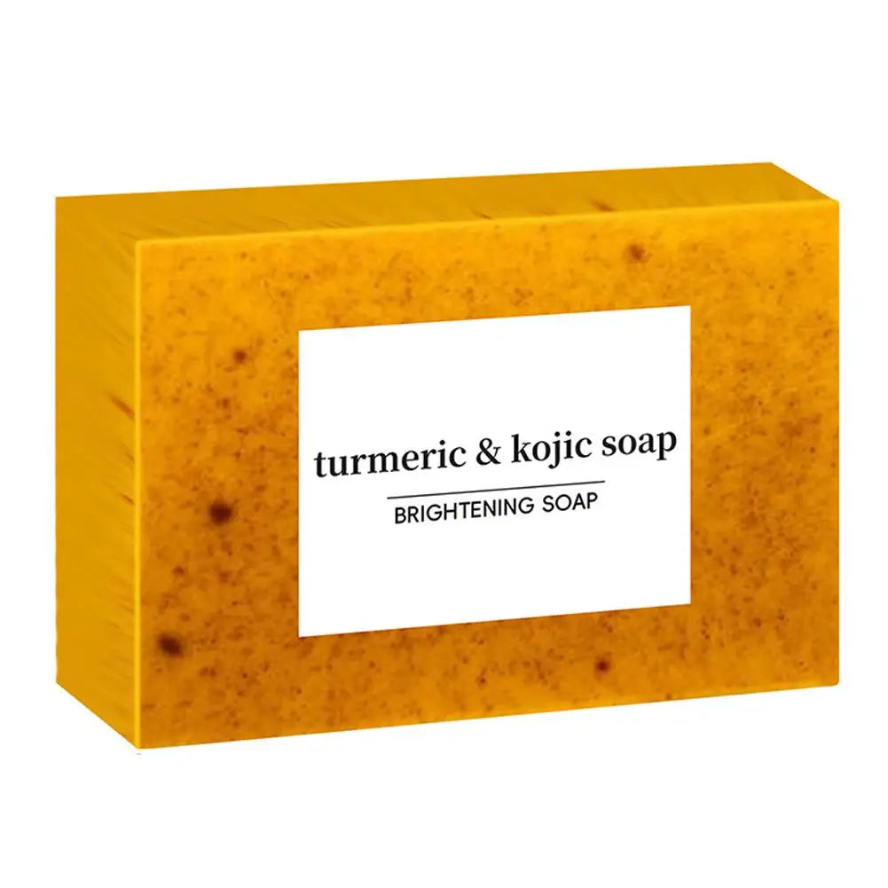 100g Turmeric Hand Made Soap Lemon Kojic Acid Shower and Facial Soap Body Cleansers Brightening Face Soap Tender Skin Care