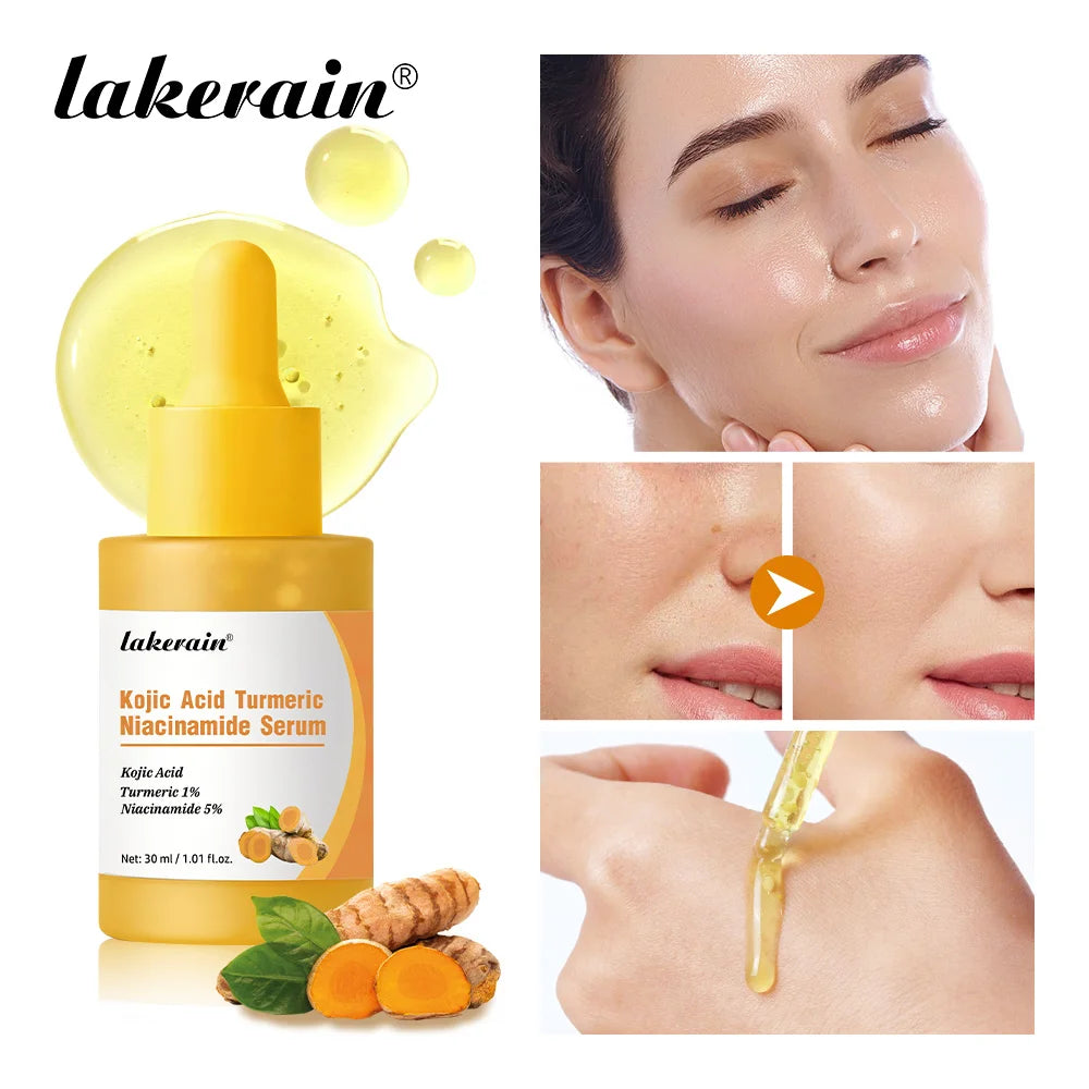 Kojic Acid Turmeric Serum Niacinamide Glow Capsules Brightening Hydration Balancing Skin Barrier Soothing Troubled Facial Care