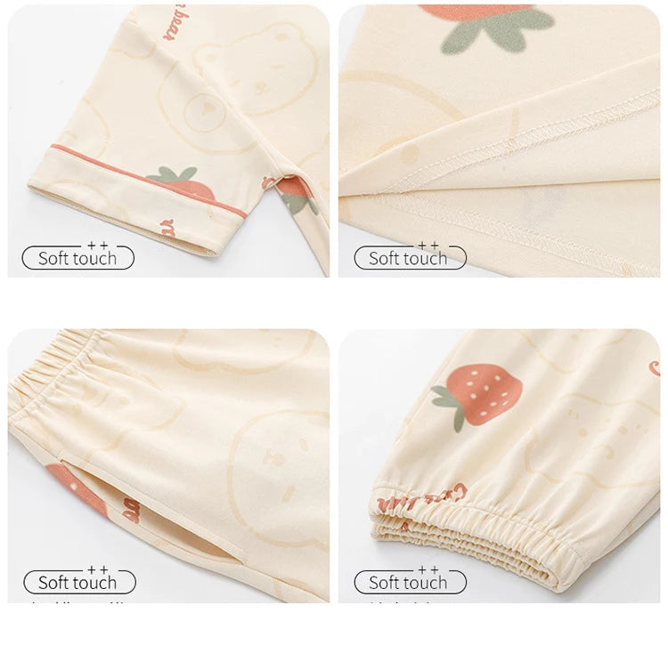 Female Summer Pijamas Short Women Cotton Pajamas Sleeve Shorts Nightwear Sweet Sleepwear Cartoon Pyjamas Woman Home Suit
