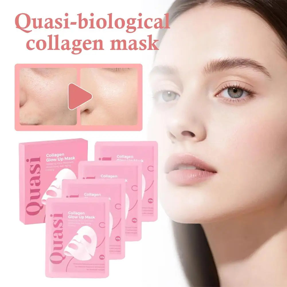 ماسك الكولاجين الليلي المكثف – 4 قطع ✨  تجديد عميق أثناء النوم… لبشرة أكثر شبابًا