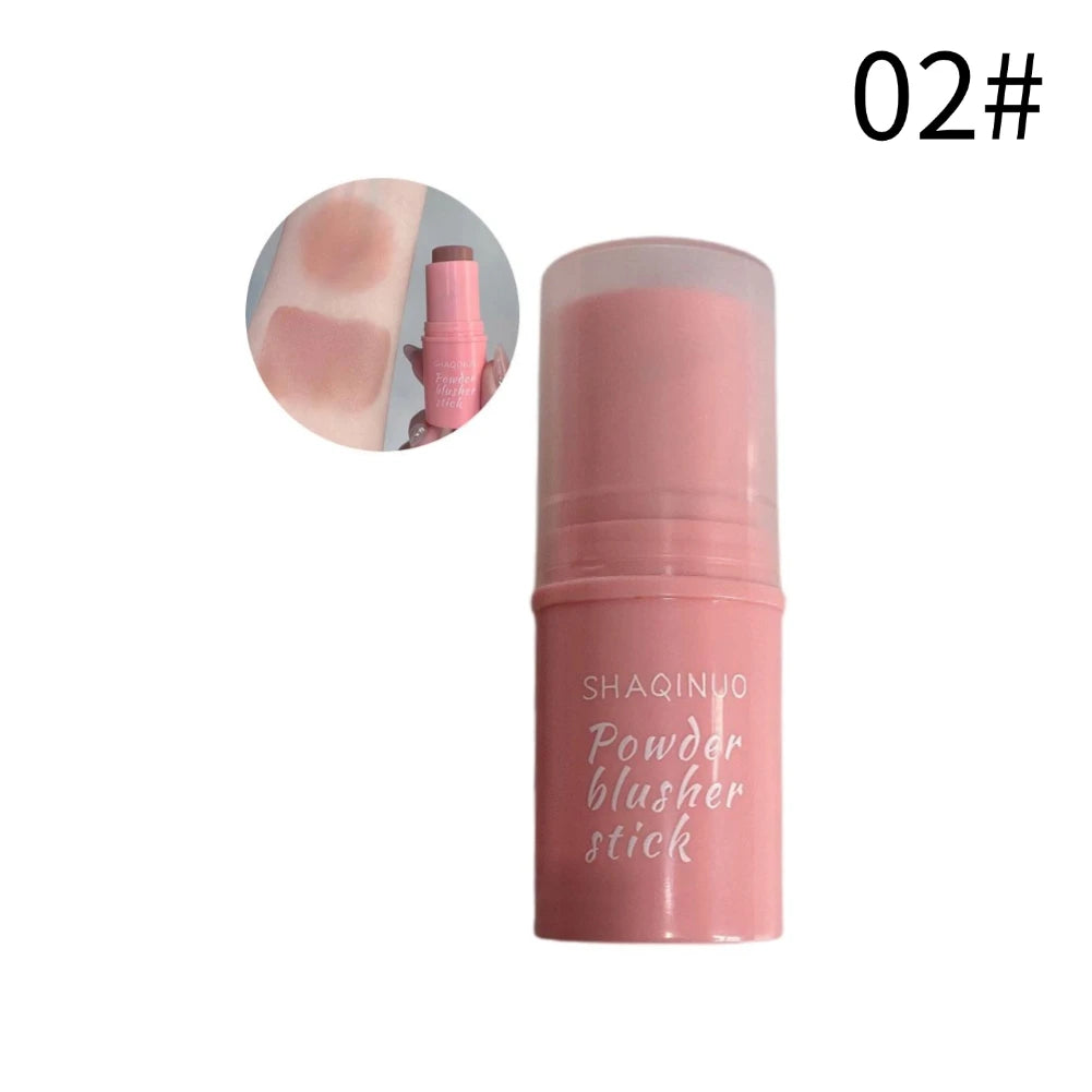 3-in-1Blush Stick Lasting Brightens Facial Cheek Stick Moisturizing Flash Lip Gloss Makeup Lip Gloss Face Rouge