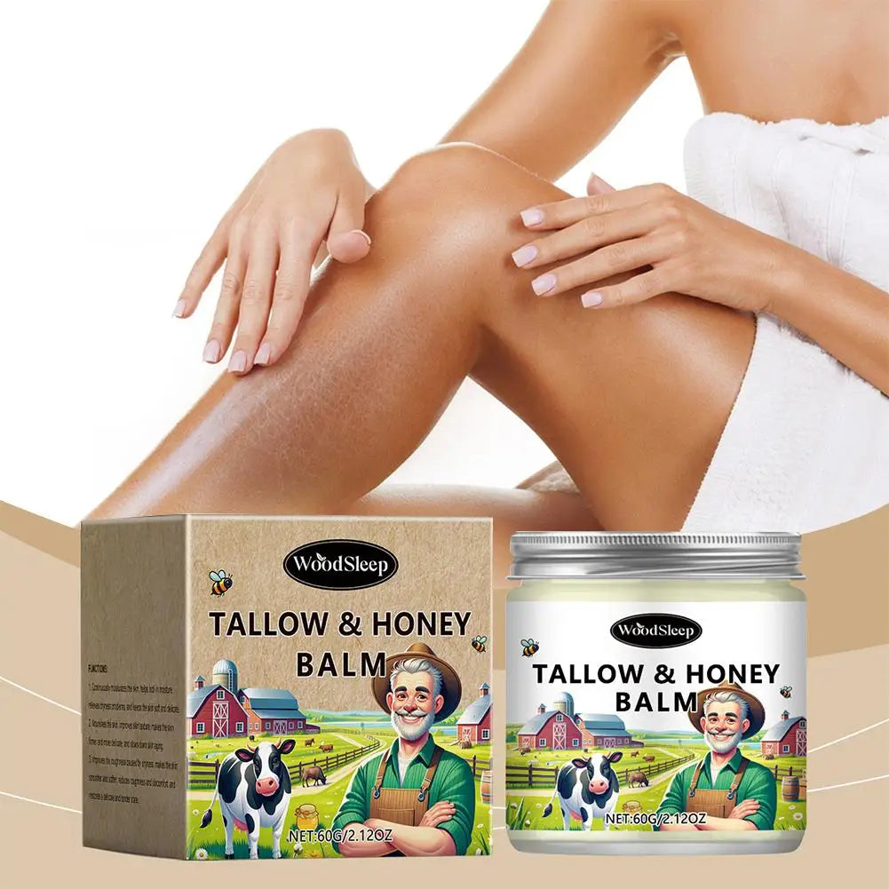Whipped Beef Tallow And Honey Balm Moisturizing Beef Tallow Face Cream Body Lotion Grass Fed Grass Finished Face Cream Care
