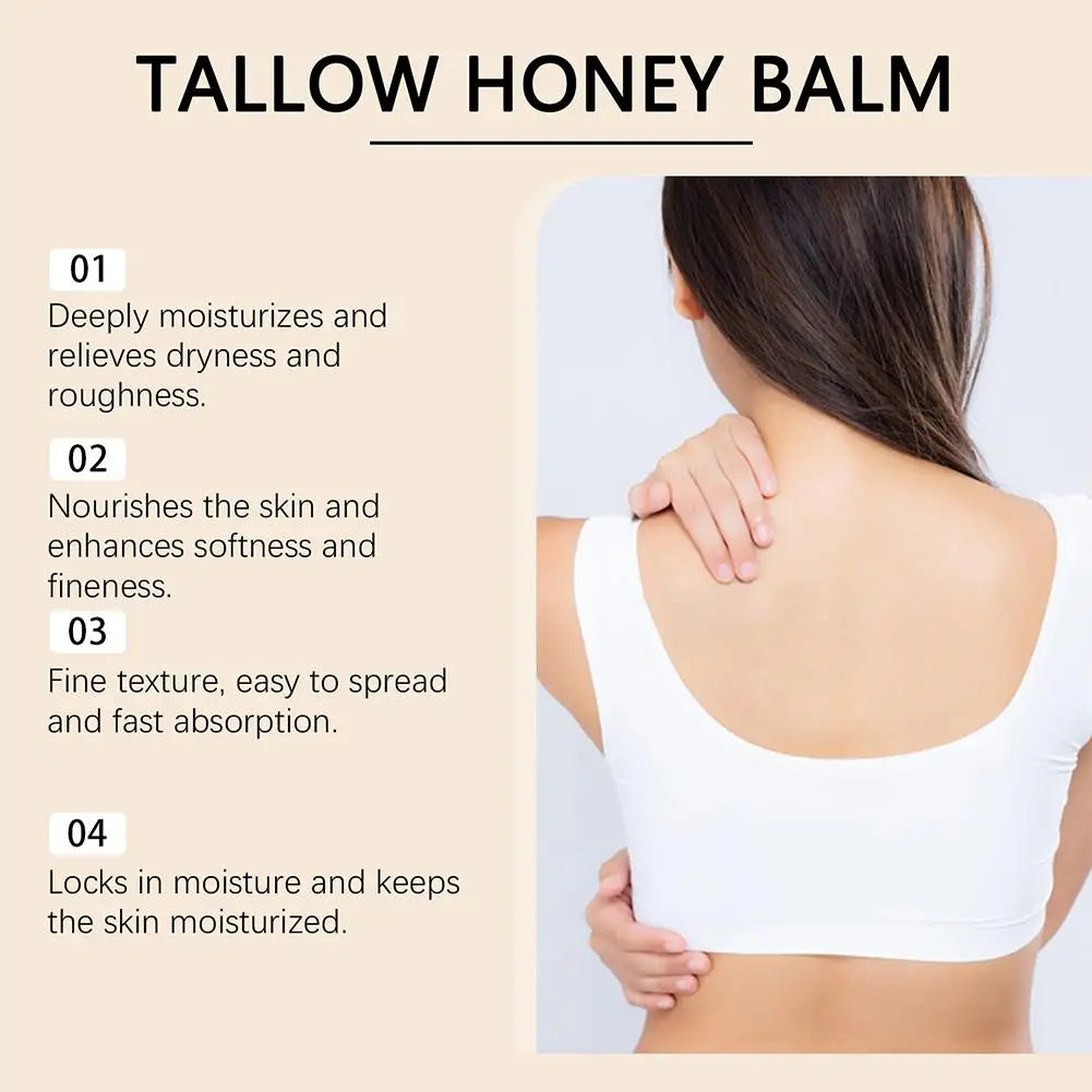 Whipped Beef Tallow And Honey Balm Moisturizing Beef Tallow Face Cream Body Lotion Grass Fed Grass Finished Face Cream Care