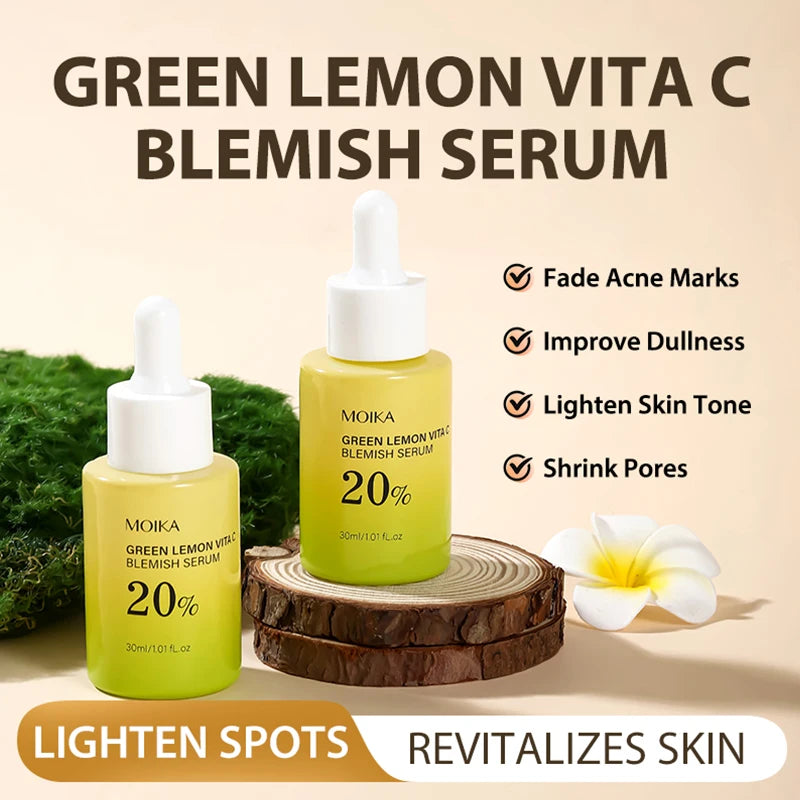 "1Pc MOIKA Skincare Vita C Serum 20% Niacinamide & Vc For Brightening & Dark Spots For People With Dull Loose Skin