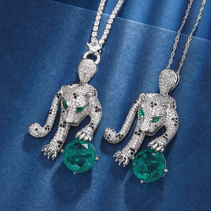 New European-American Style Premium Everyday Unisex Jewelry Leopard Animal Pendant Necklace Wedding Party Holiday Gift M-998