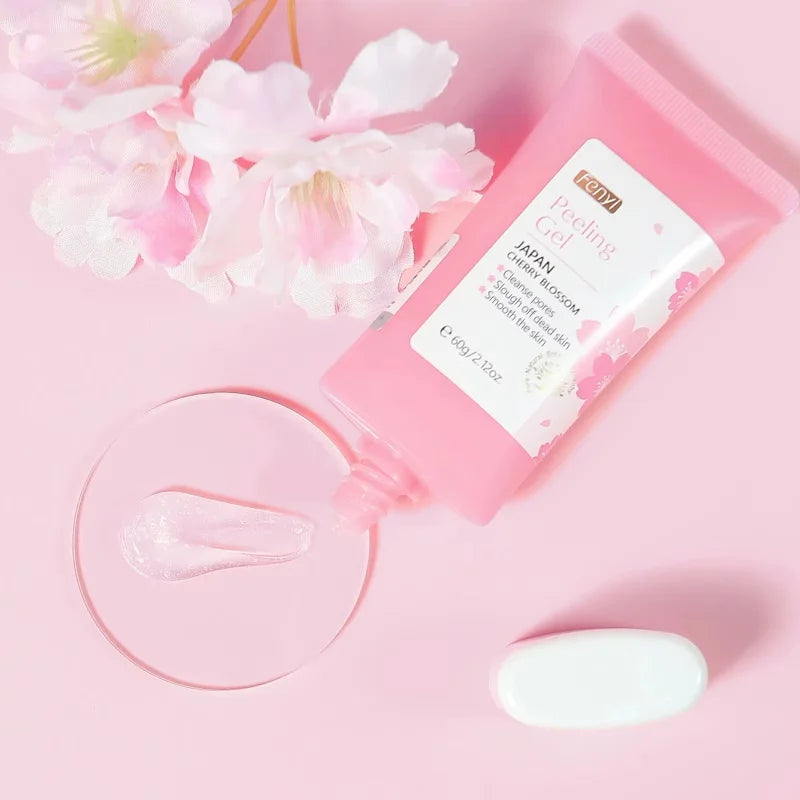 Sakura Gentle Exfoliating Peeling Gel Facial Scrub Moisturizing Nourishing Repair Scrubs Face Cream Beauty Brighten Skin Care