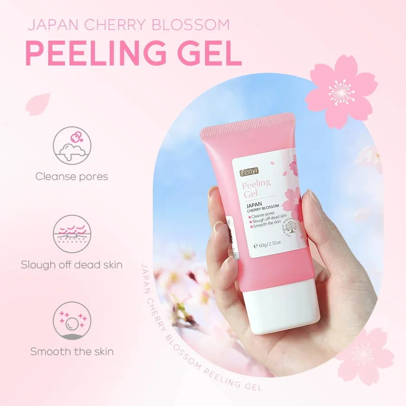 Sakura Gentle Exfoliating Peeling Gel Facial Scrub Moisturizing Nourishing Repair Scrubs Face Cream Beauty Brighten Skin Care