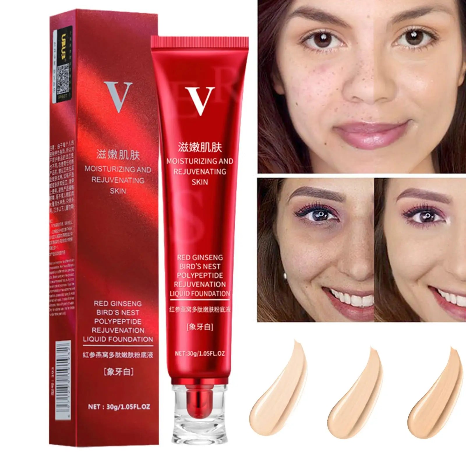 كريم أساس سائل مقاوم للماء من FV Foundation يقدم تغطية مثالية تخفي العيوب بفعالية