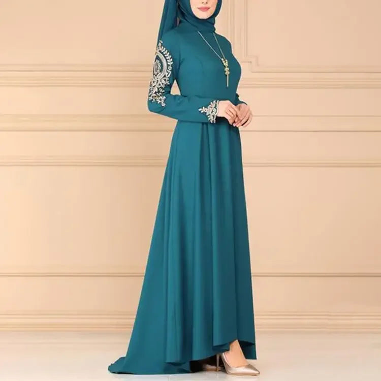 Kaftan Muslim Women Long Dress Party Prayer Ramadan Islamic Maxi Robe Bangladen Pakistan Gown Elegant Vintage Eid Mubarak Elbise