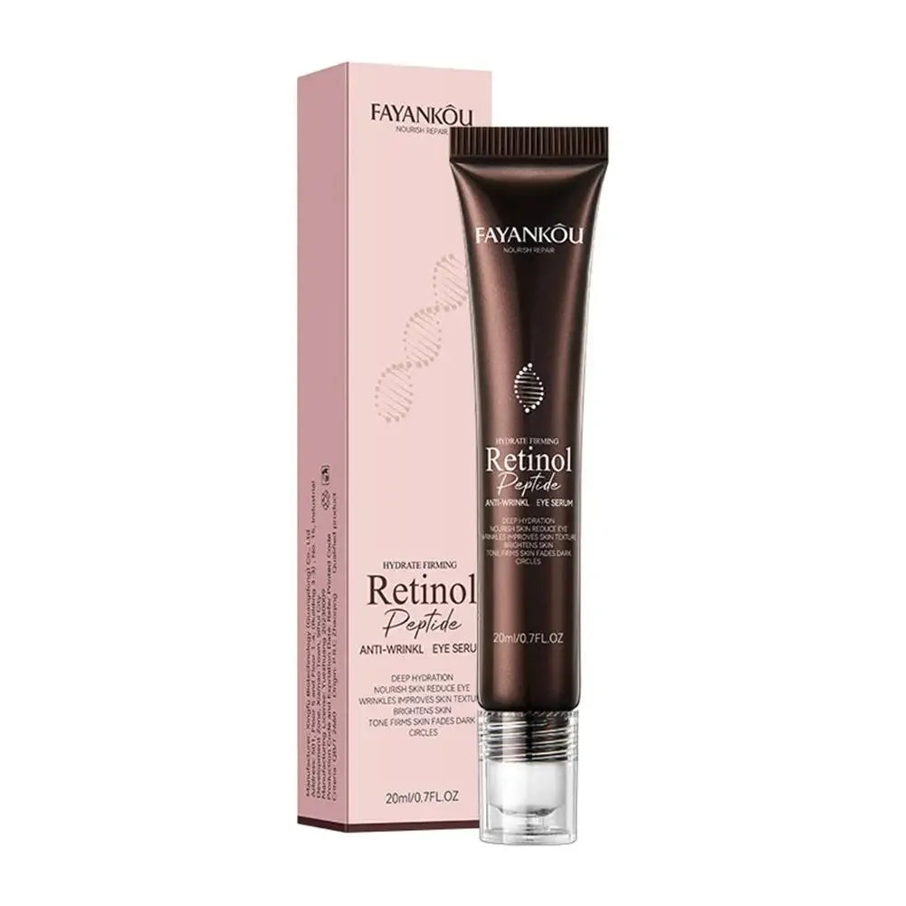 FAYANKOU 20ML Retinol Anti Wrinkle Eye Serum Peptide Dark Remove Bags Eye Cream Repairing Moisturizing Puffiness Korean Cir W1B6