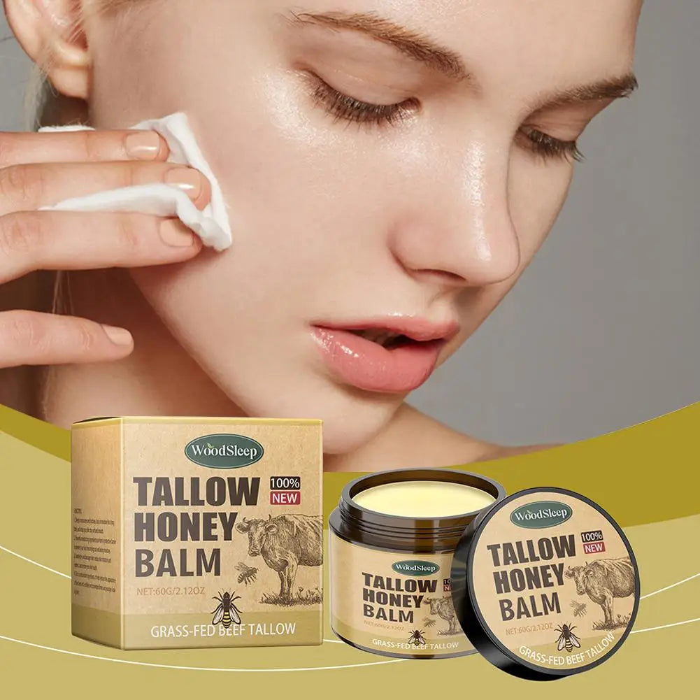 Whipped Beef Tallow And Honey Balm Moisturizing Beef Tallow Face Cream Body Lotion Grass Fed Grass Finished Face Cream Care