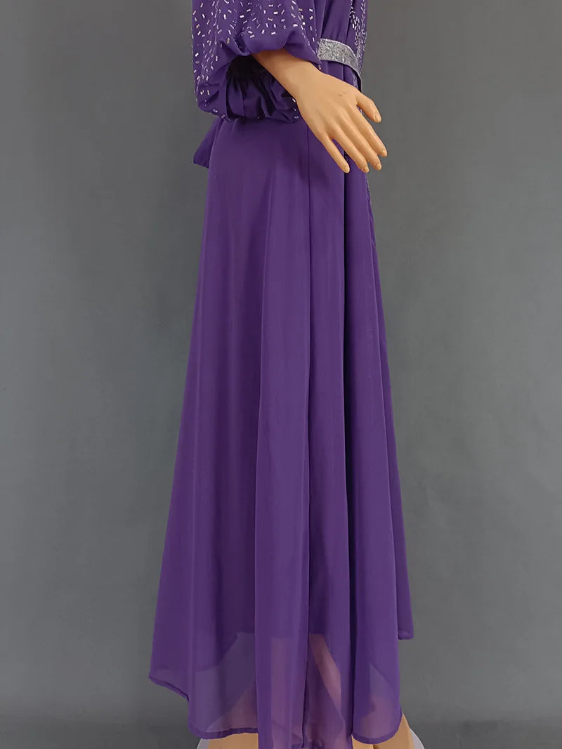 New 2025 Chiffon Diamonds Abayas for Women Luxury Dubai Abaya Turkey Kaftan Muslim Dress Djellaba Jalabiya Caftan Marocain Femme