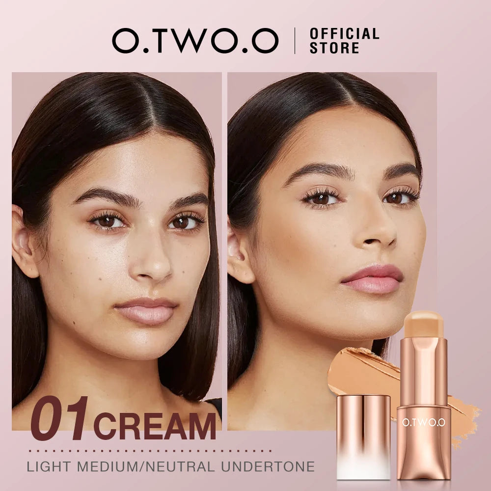 O.TWO.O Contour Stick Cream Long-wear Lightweight Brighten Stick Easy to Sculpt Face Concealer Bronzer Contouring Makeup Pen