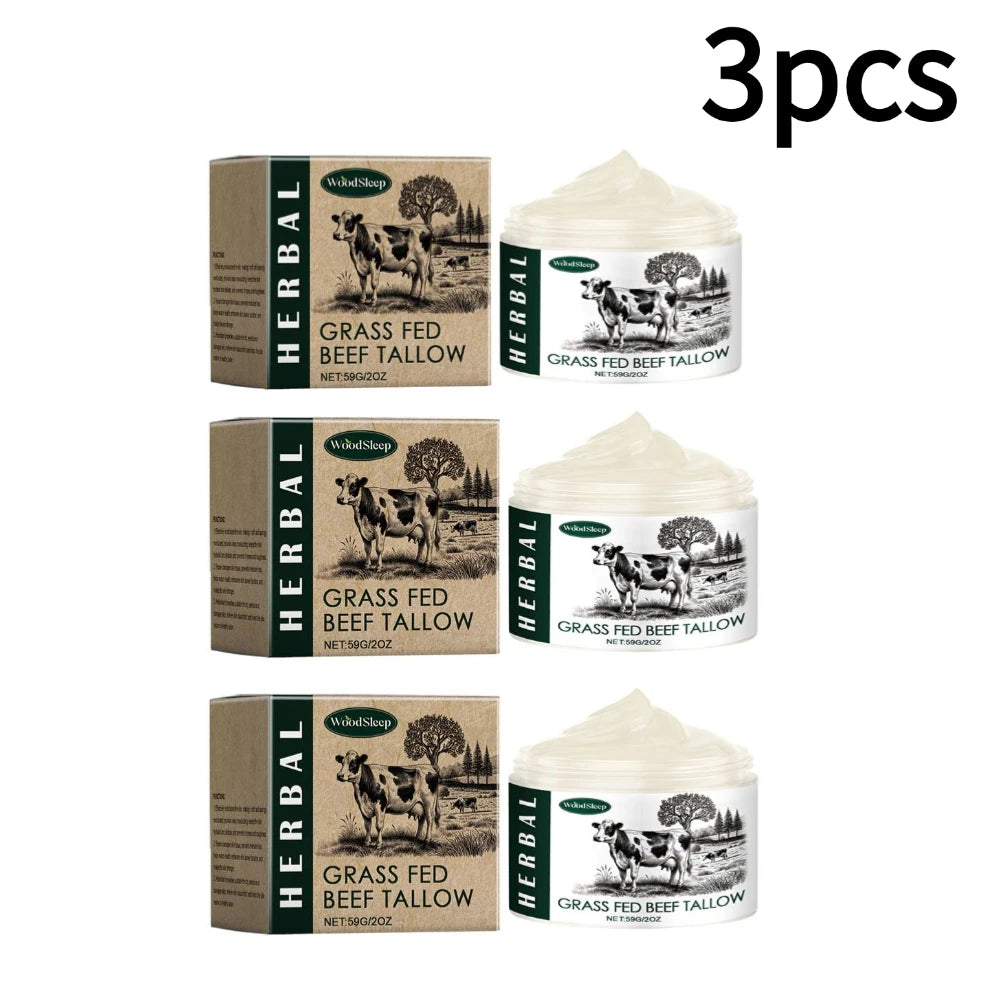 1/2/3pcs Tallow Face Moisturizer Moisturizing Nourishing Cream Brightening Skin Facial Cream Anti-Aging Face Skin Care