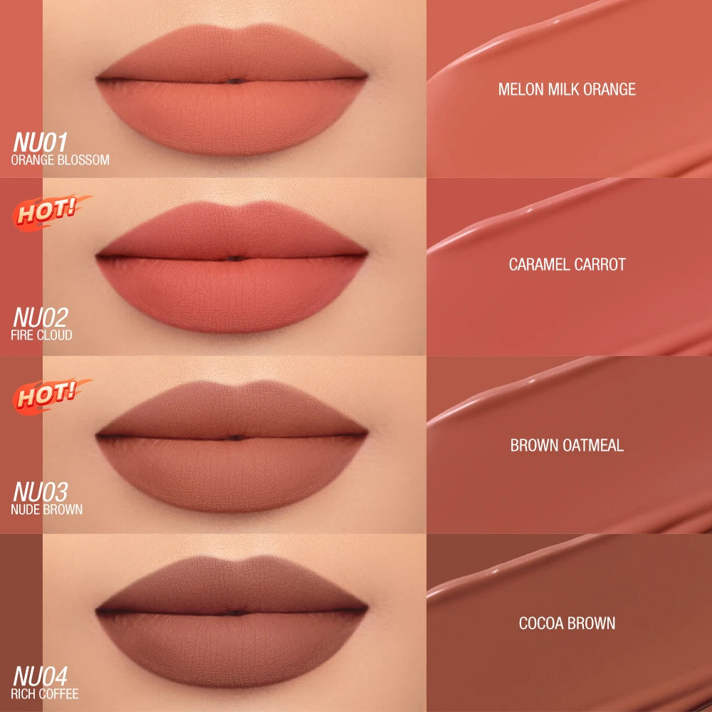 O.TWO.O Lipstick Lip Tint Matte 24H Stay Color-Locking Ultra-Lasting  Waterproof Transfer-Proof Glossy Satin Lip Glaze Makeup