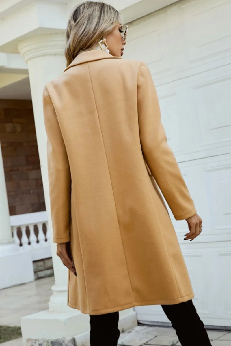 European and American fashion leisure new women's autumn and winter coat fashion slim lapel style slimming long sleeve Hanfu woo