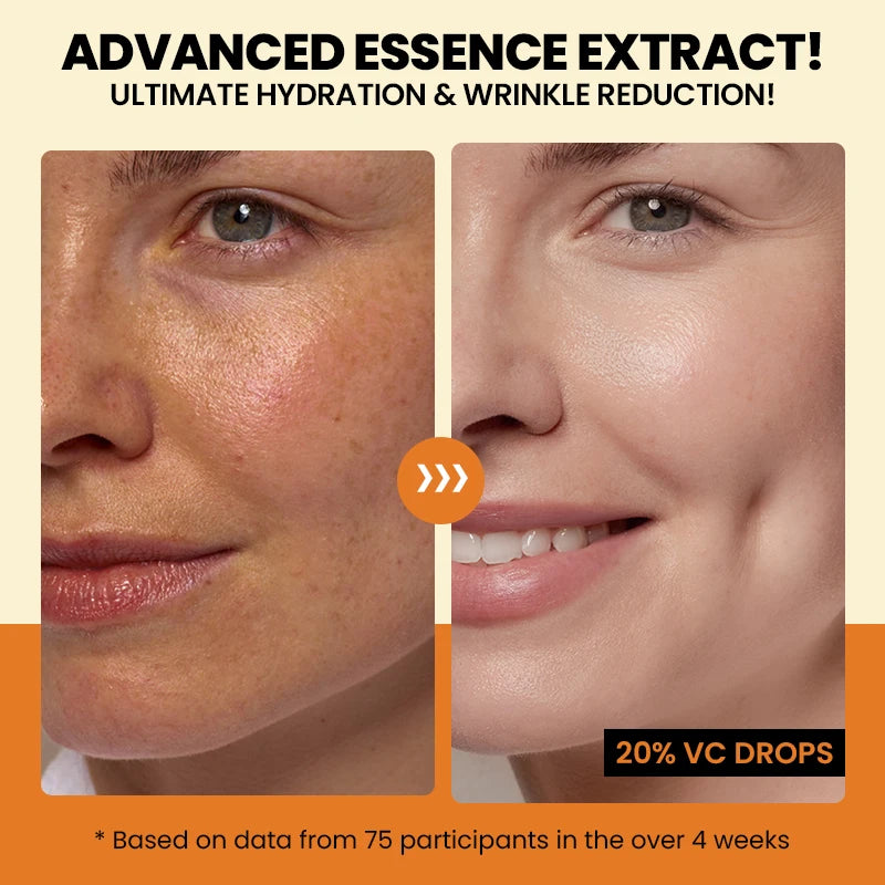 Collagen Vitamin C Facial Serum Hyaluronic Acid Dark Spot Remover Moisturizing Repair Anti-aging Essence Facial Skin Care 30ml