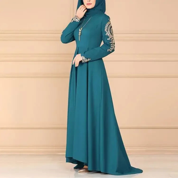 Kaftan Muslim Women Long Dress Party Prayer Ramadan Islamic Maxi Robe Bangladen Pakistan Gown Elegant Vintage Eid Mubarak Elbise