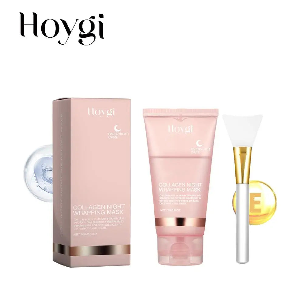 Collagen Overnight Wrapping Peel Off Facial Mask Korean Collagen Night Wrapping Mask Deeply Hydrates Night Care Mask Cream