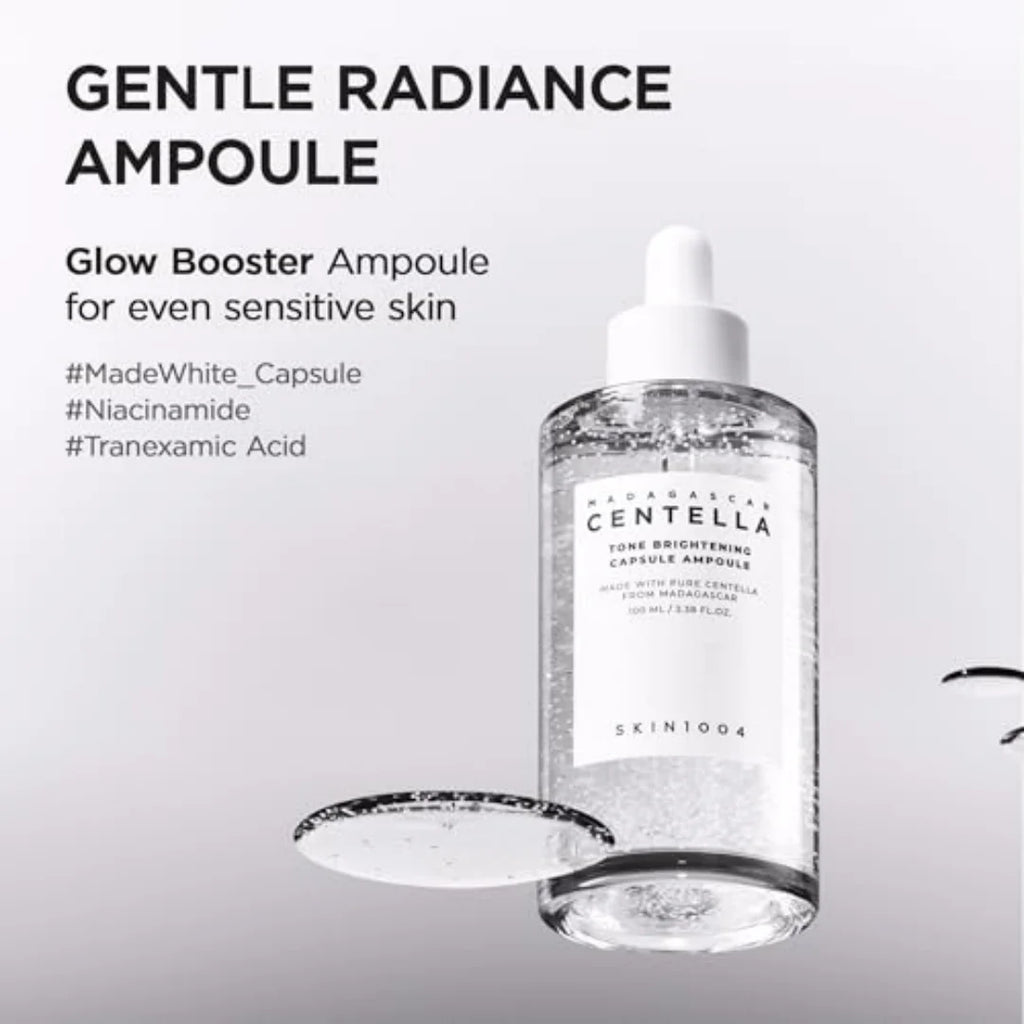 SKIN1004 Madagascar Centella Tone Brightening Capsule Ampoule Korean Hydrating Face Serum for Unevne Skin Tone Korean Skin Care