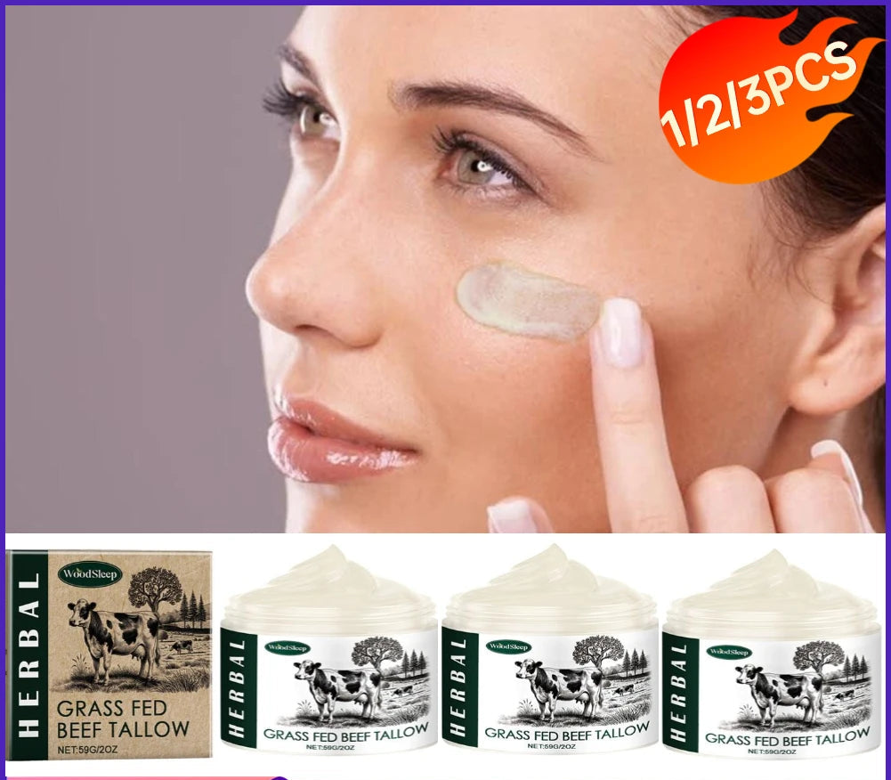 جرّب كريم الوجه من دهن الحيوان بمجموعة من 1، 2 أو 3 قطع يمنح بشرتك تغذية عميقة وترطيب يدوم طوال اليوم.