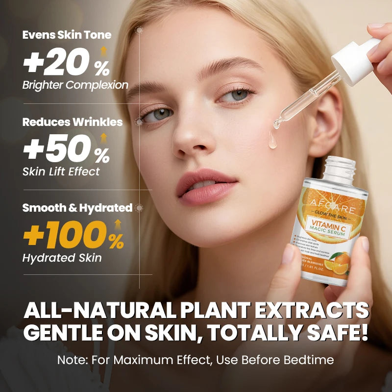 Collagen Vitamin C Facial Serum Hyaluronic Acid Dark Spot Remover Moisturizing Repair Anti-aging Essence Facial Skin Care 30ml