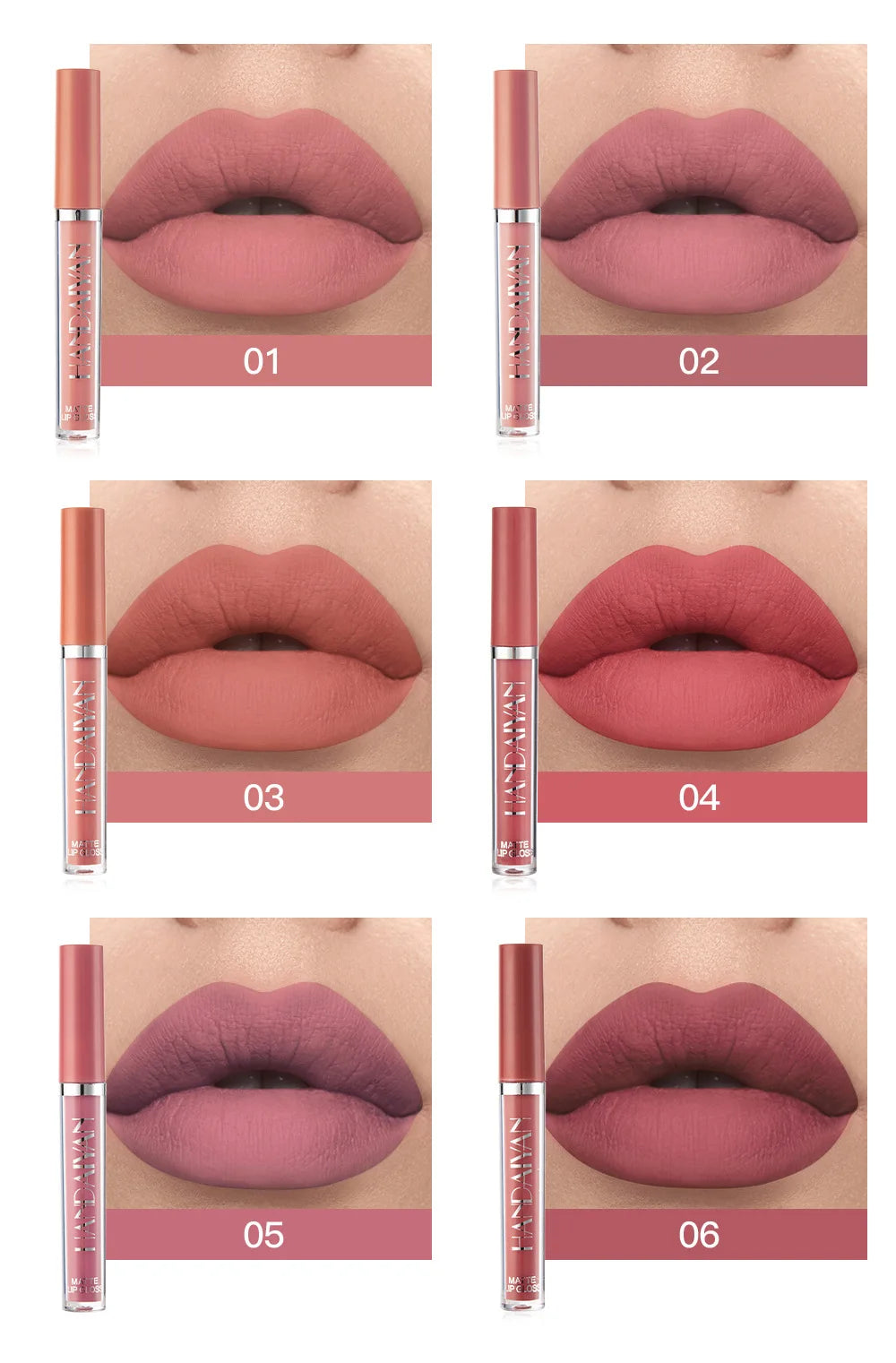 Liquid Lipstick Set Ultra Matte Velvet Waterproof Long Lasting Lip Glosses Nude Makeup Cosmetic Kit