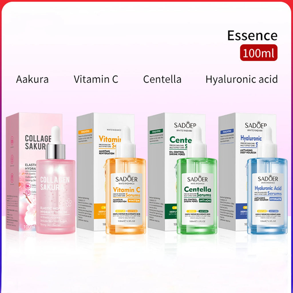 1Pc 100ml Women Girls Deep Hydration Repairs Dryness Face Serum Long-lasting Moisturizing Liquid Essence for Facial Care
