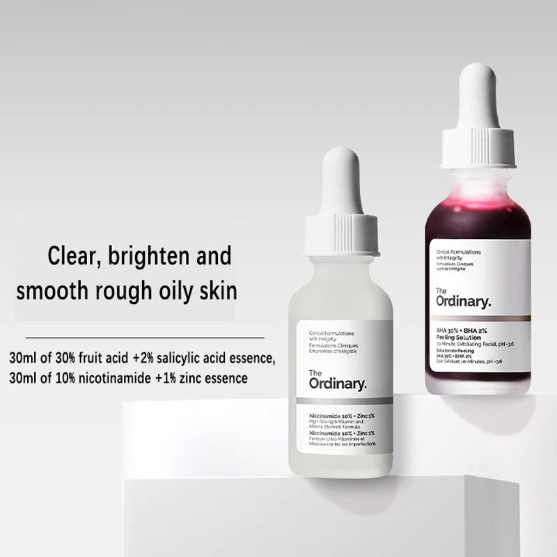 Hyaluronic Acid 2%+B5 Hydrating Serum Iacinamide 10%+Zinc 1% Serum 30ml AHA 30% + BHA 2% Peeling Solution 30ml Improve The Skin
