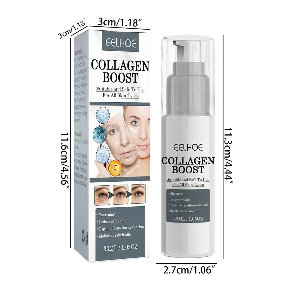 Collagen Boost Serum Wrinkle Remover Firming Whitening Hyaluronic Acid Essence Fade Fine Lines Women Skin Care 1/3/5pcs