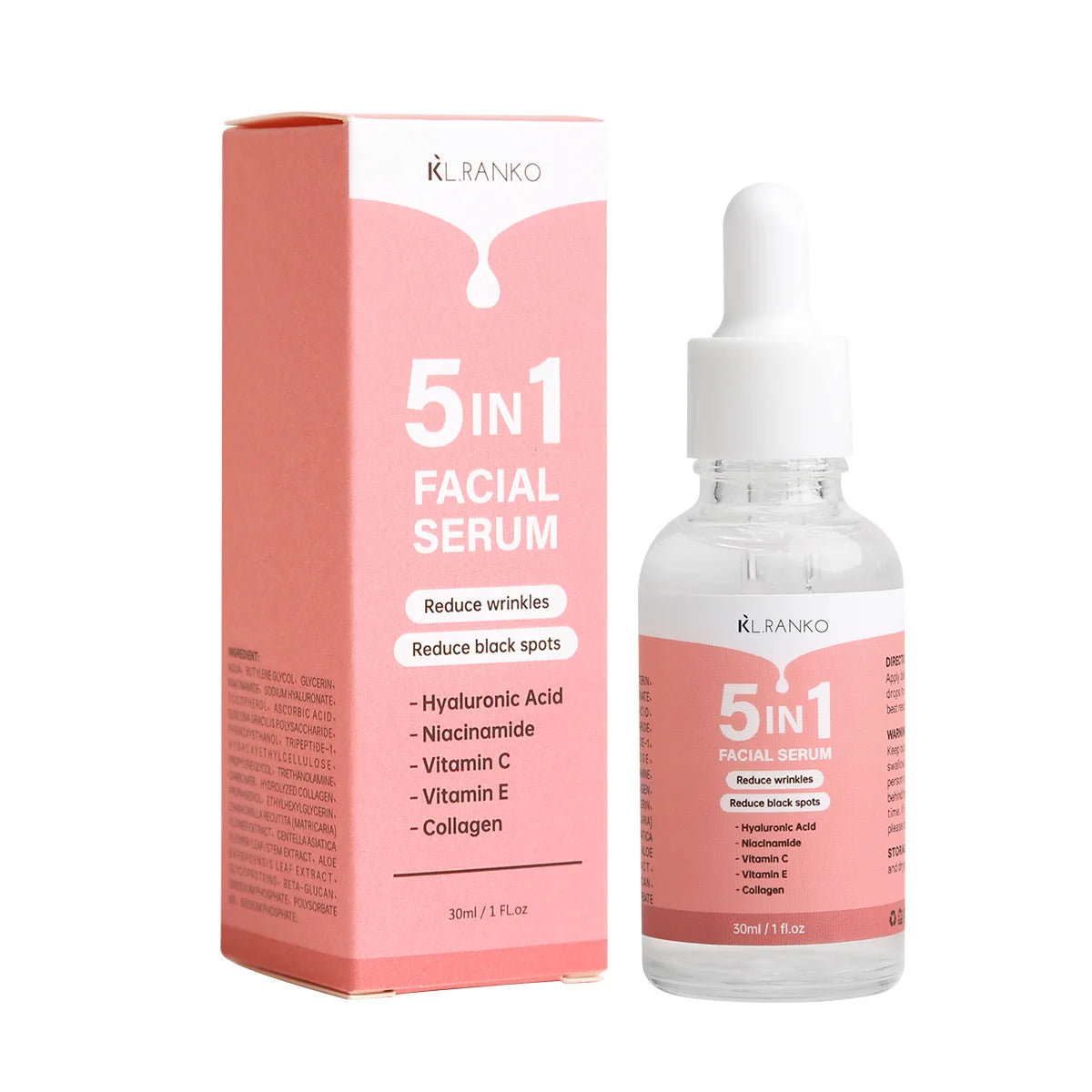 5-in-1 Multi-Action Facial Serum - Hydrates, Firms, Brightens & Reduces Wrinkles for Youthful Skin