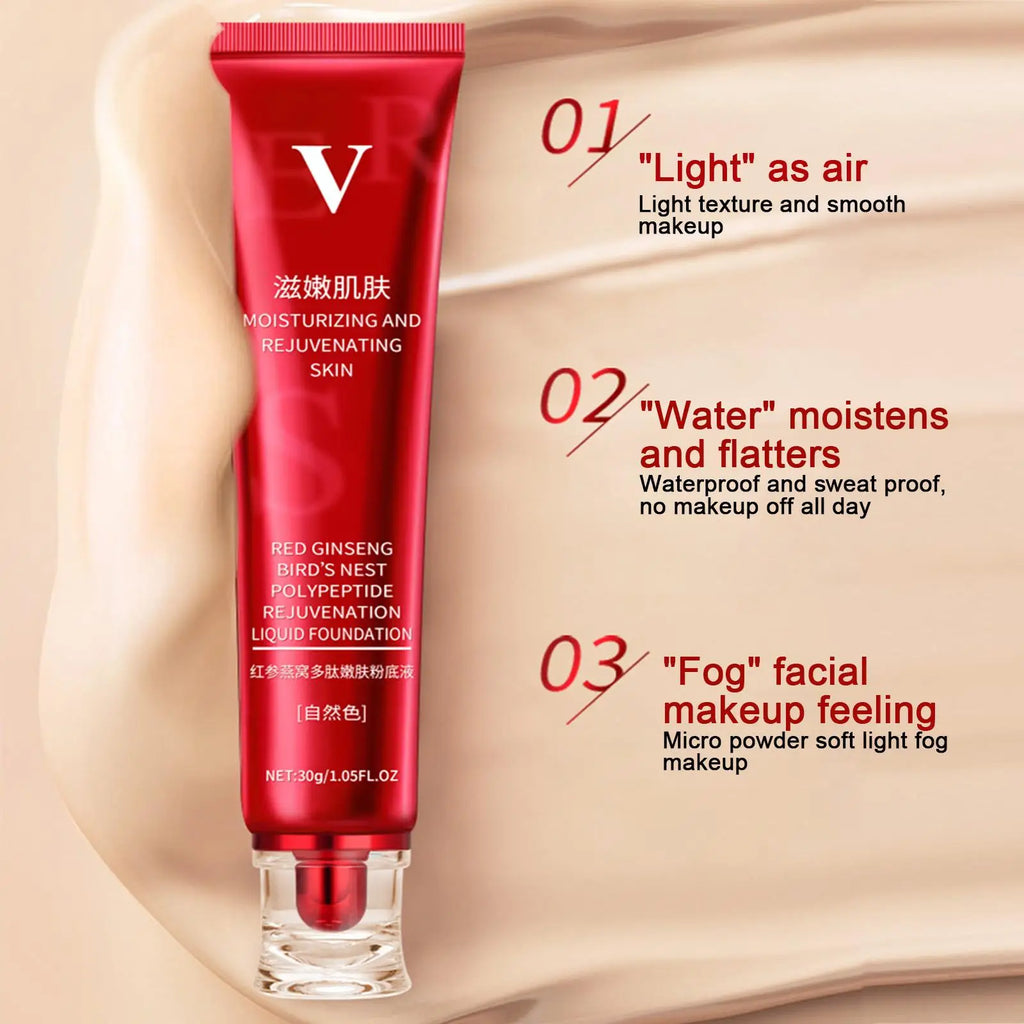 كريم أساس سائل مقاوم للماء من FV Foundation يقدم تغطية مثالية تخفي العيوب بفعالية