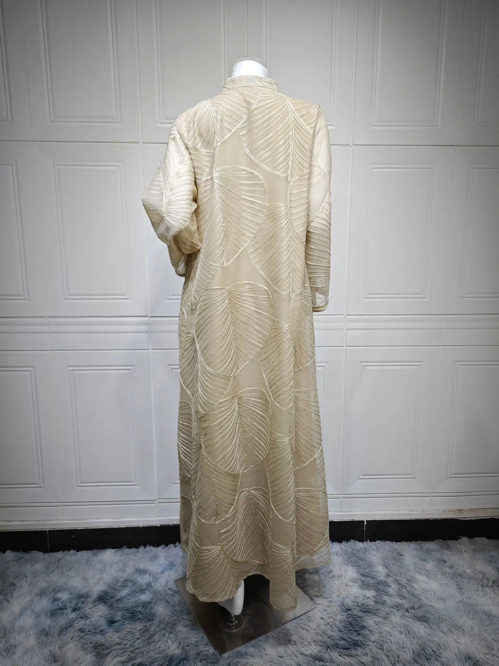 Women Mesh Sequins Dress Elegant Abaya  Eid Party Gorgeous Embroidery Dresses Lace-up Muslim Jalabiya  Vestidos Largos Robe 2025
