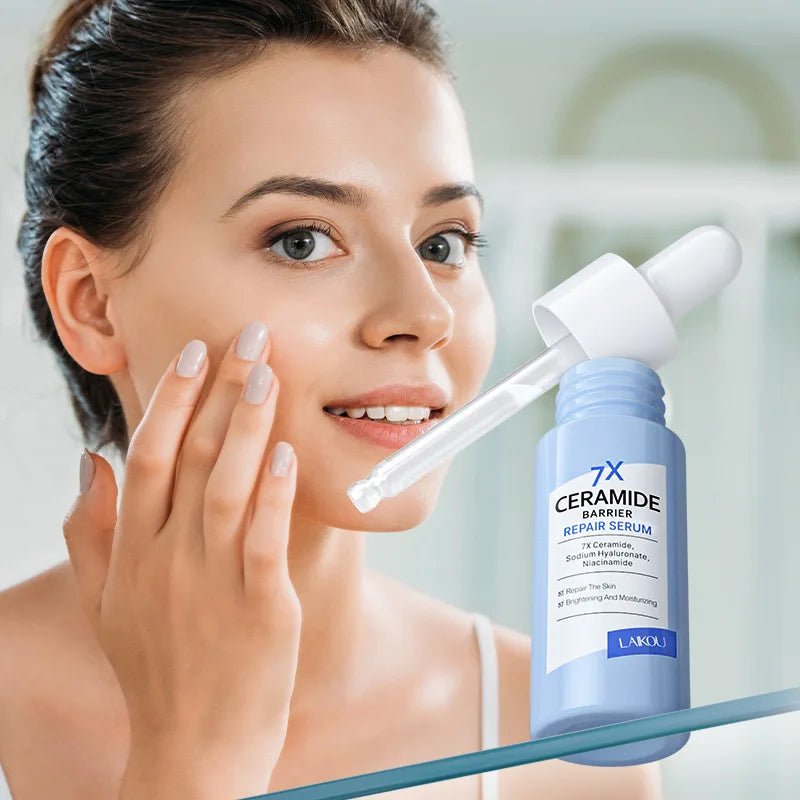 LAIKOU 7X Ceramide Barrier Repair Serum Intensive Hydration Enhanced Skin Barrier Improve Sensitive Repair Moisturizing Essence