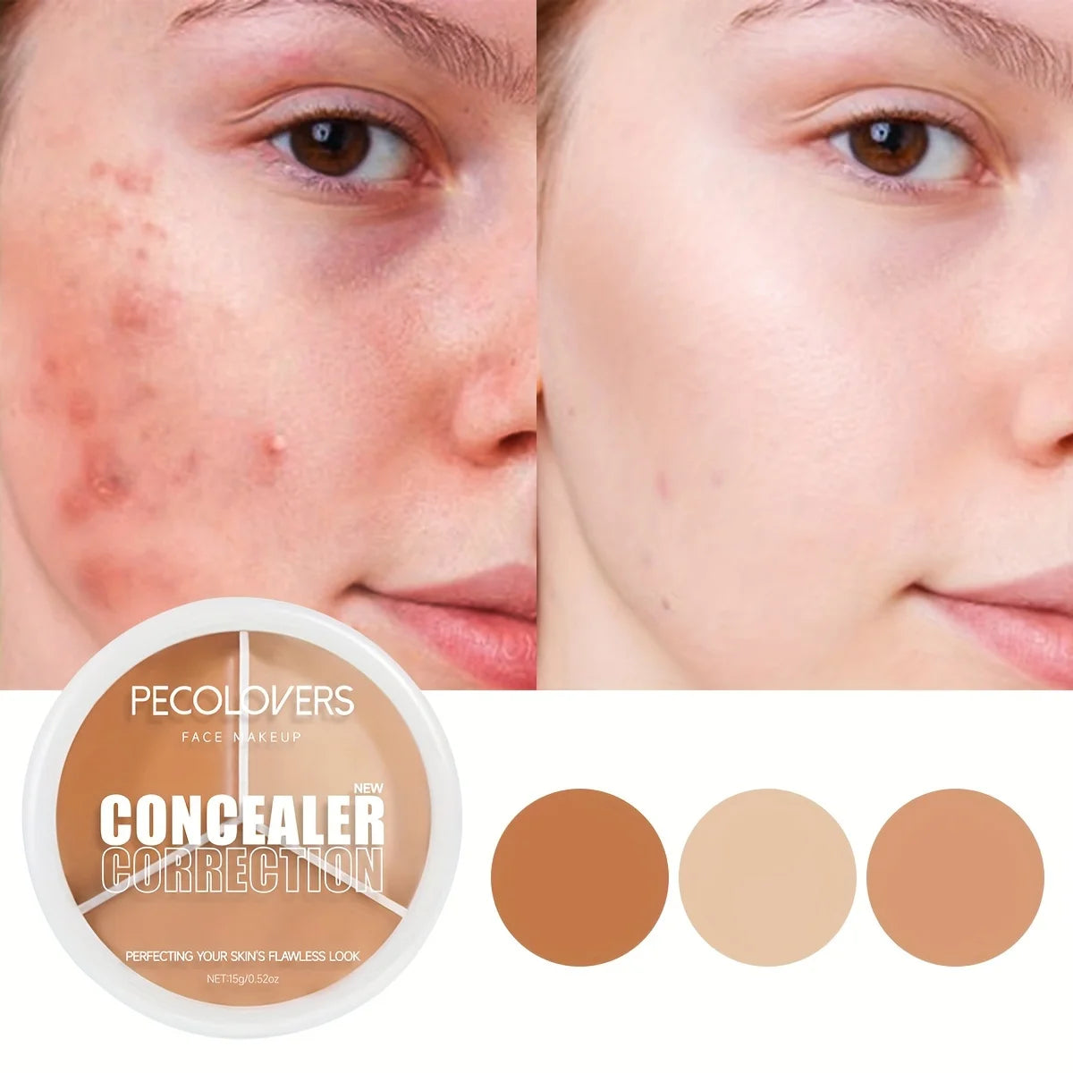 Waterproof Long Lasting Full Coverage for Acne Mark Dark Circles Eye Contour Concealer Palette Moisturizing Face Makeup