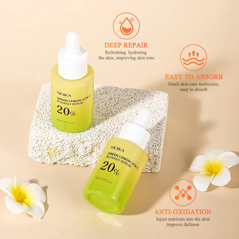 "1Pc MOIKA Skincare Vita C Serum 20% Niacinamide & Vc For Brightening & Dark Spots For People With Dull Loose Skin