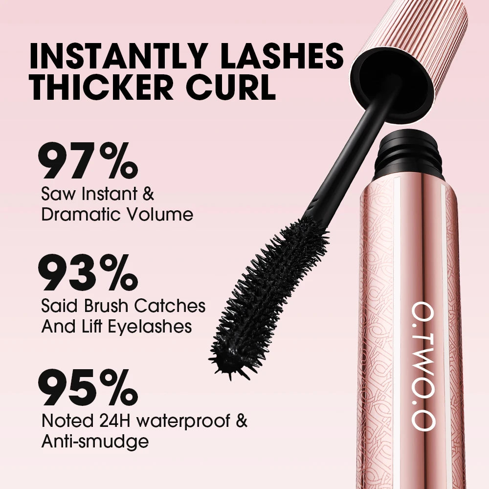 O.TWO.O 5D Mascara Waterproof Super Volume Long -lasting Hypercurl Lengthening Eyelash Long-Wearing Eyelashes Black Eye Mascara
