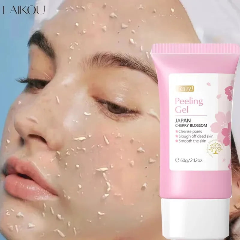 Sakura Gentle Exfoliating Peeling Gel Facial Scrub Moisturizing Nourishing Repair Scrubs Face Cream Beauty Brighten Skin Care