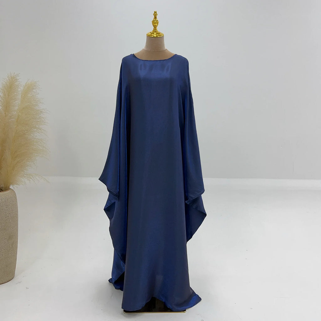 Marocain Kaftan Women Batwing Sleeve Modest Dress Dubai Turkey Abaya Eid Mubarak Djellaba Islam Jalabiya Prayer Garemnt Ramadan