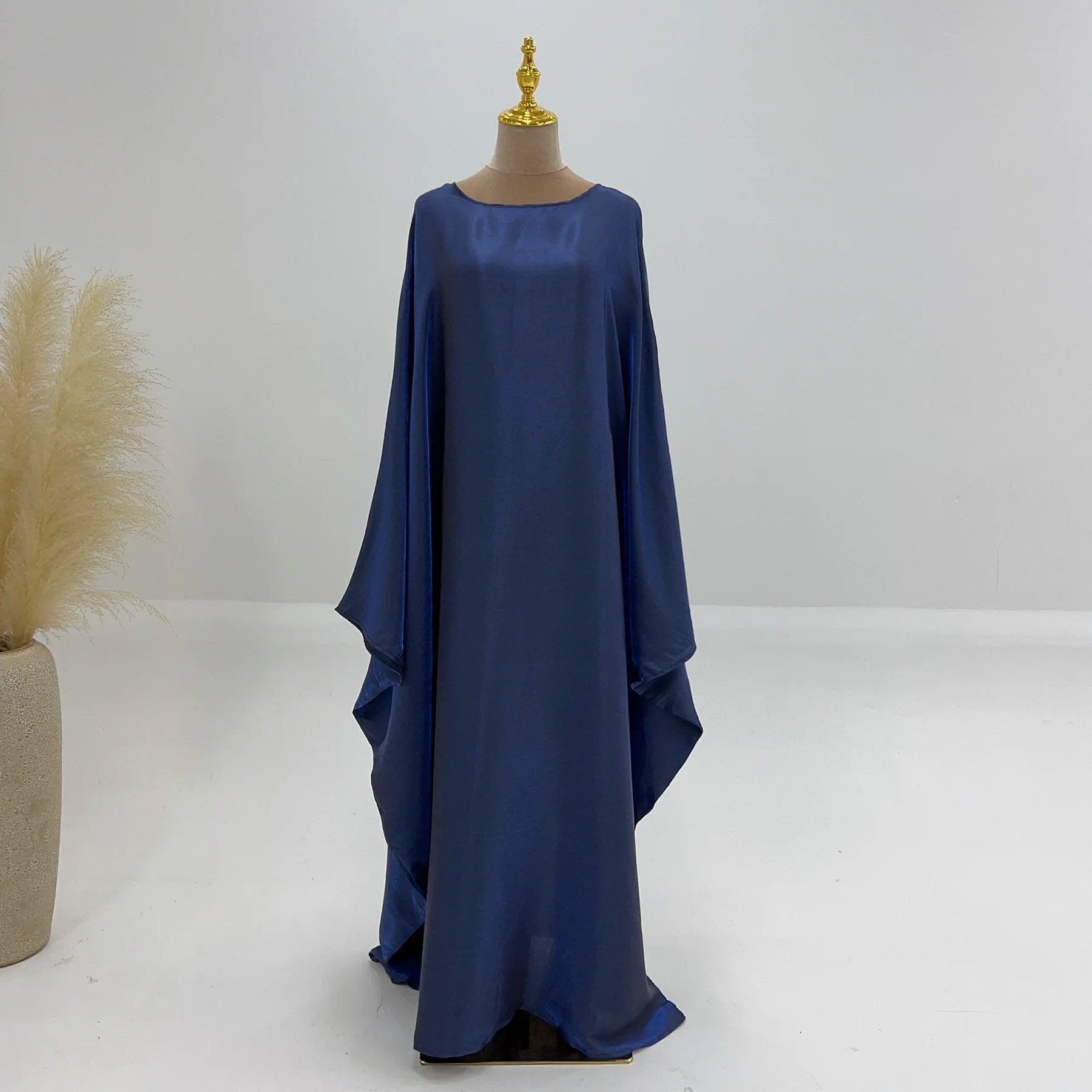 Marocain Kaftan Women Batwing Sleeve Modest Dress Dubai Turkey Abaya Eid Mubarak Djellaba Islam Jalabiya Prayer Garemnt Ramadan