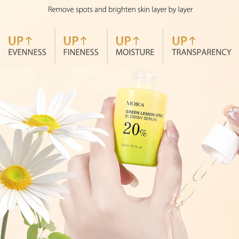 "1Pc MOIKA Skincare Vita C Serum 20% Niacinamide & Vc For Brightening & Dark Spots For People With Dull Loose Skin