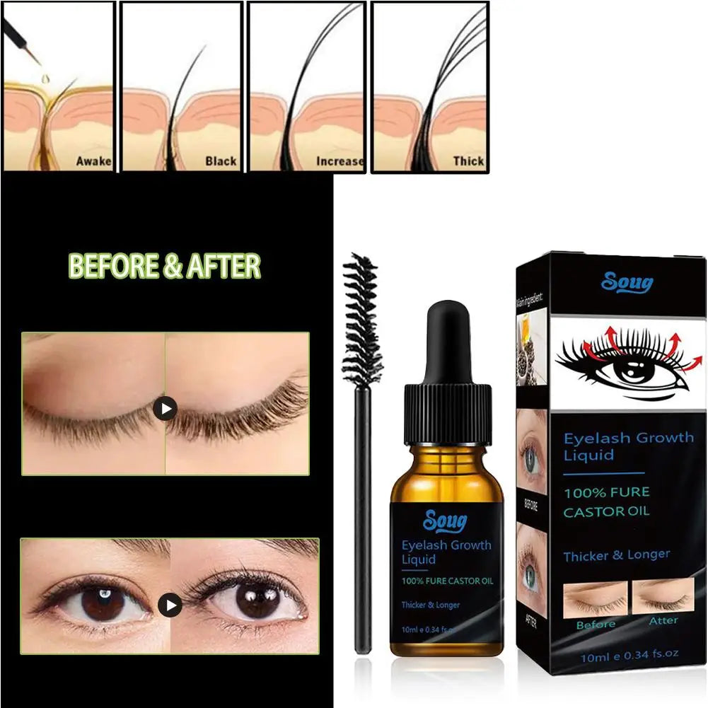 Eyelash Fast Grow Serum Lengthen Thicken Natural Curl Enlargement Voluminous Eyelash Enhancer Serum Eyebrows Thicker