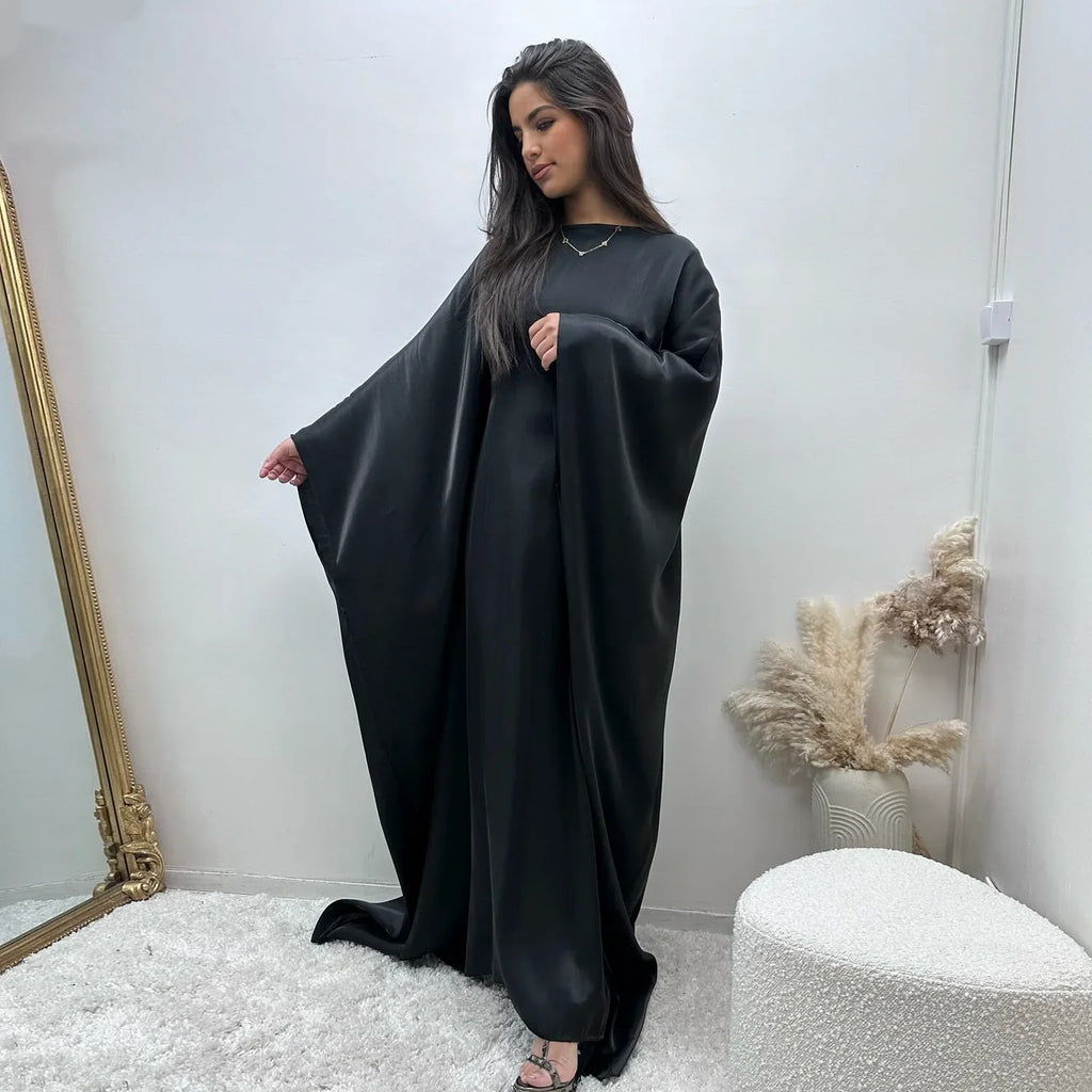 Femme Musulman Shiny Abayas for Women Muslim Prayer Dress Dubai Turkey Kaftan Eid Djellaba Saudi Arabic Robe Islam Jalabiya Gown