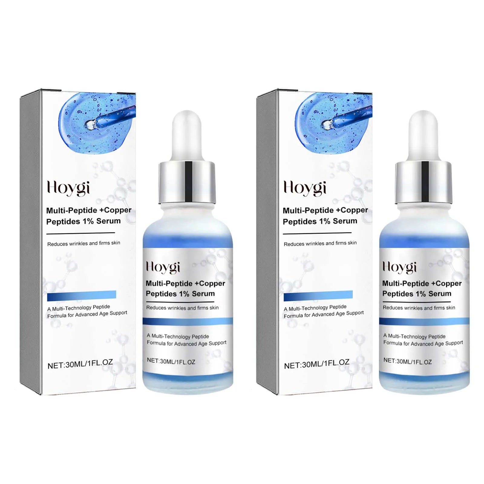 Blue Copper Peptide Serum Firming Fade Fine Lines Shrink Pores Skin Care Rejuvenation Smooth Brightening Spot Moisturizing Serum