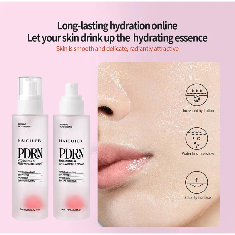 PDRN Essence Moisturizing Spray Hydrating Clear Lasting Hydrating Skincare Set Refreshing NonGreasy Fast-Acting Brighten Essence