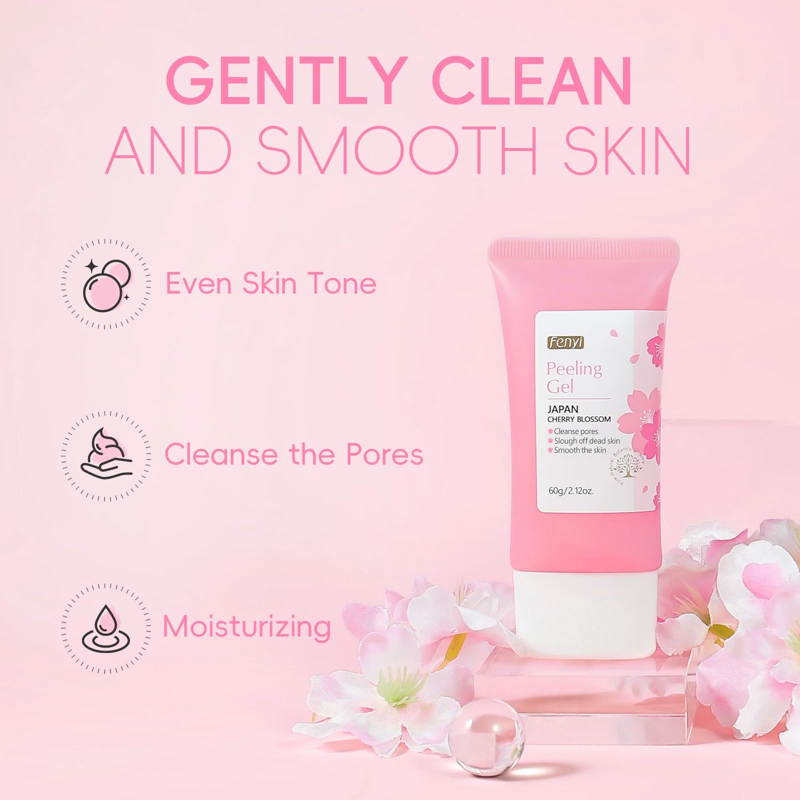 Sakura Gentle Exfoliating Peeling Gel Facial Scrub Moisturizing Nourishing Repair Scrubs Face Cream Beauty Brighten Skin Care