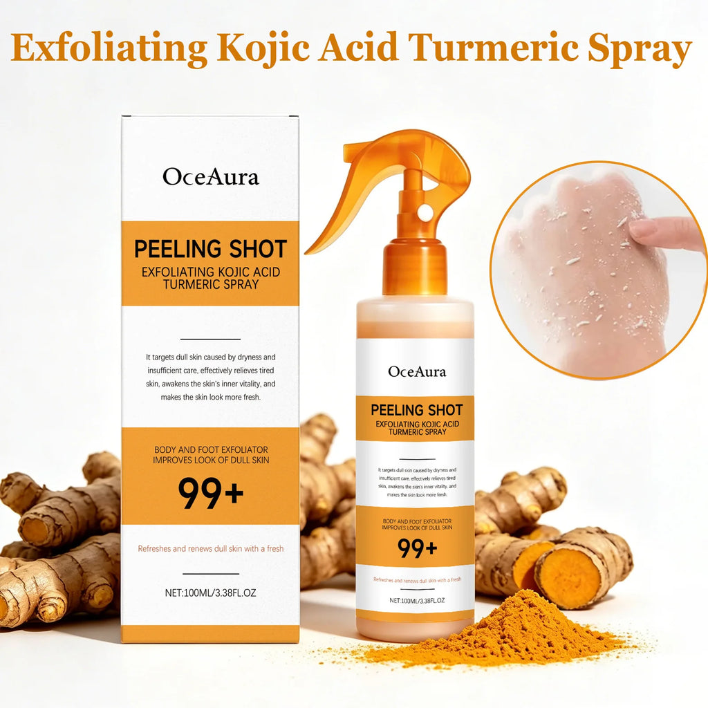 OceAura بخاخ تقشير لطيف بحمض الكوجيك والكركم — 100ml