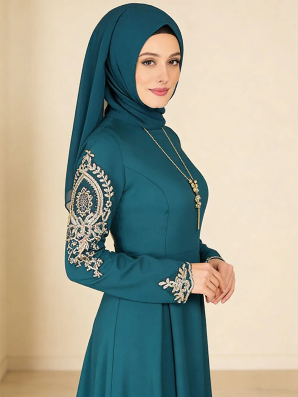 Kaftan Muslim Women Long Dress Party Prayer Ramadan Islamic Maxi Robe Bangladen Pakistan Gown Elegant Vintage Eid Mubarak Elbise